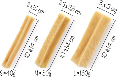 Friandise naturelle bâton fromage de Yack pour chien
