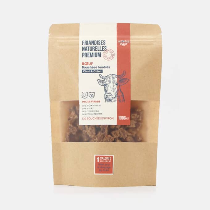 friandise-naturelle-chien-chat-premium-bouchee-boeuf-1 Friandises naturelles premium pour chat et chien bouchées tendres de bœuf