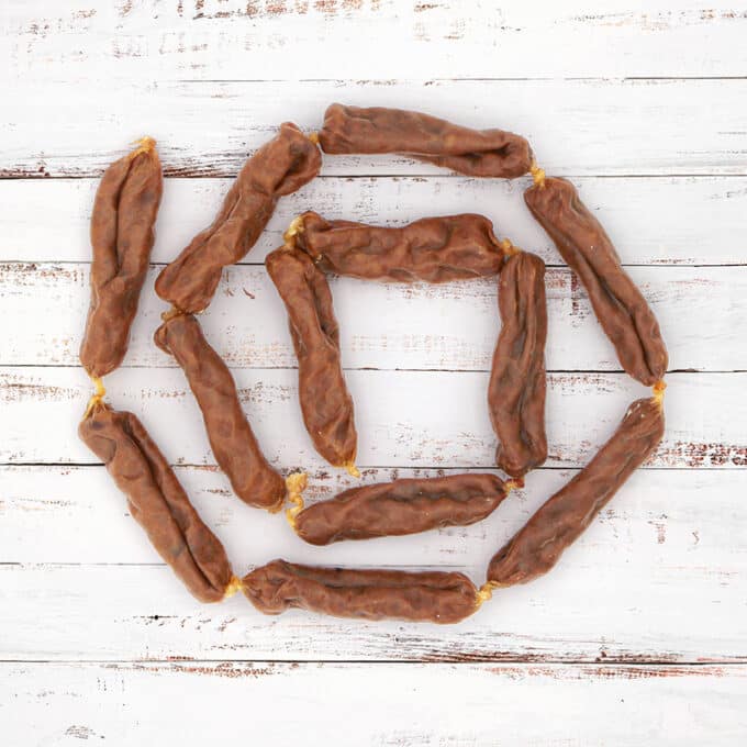 friandise-naturelle-chien-premium-saucisse-boeuf Friandises naturelles premium pour chien saucisses de bœuf