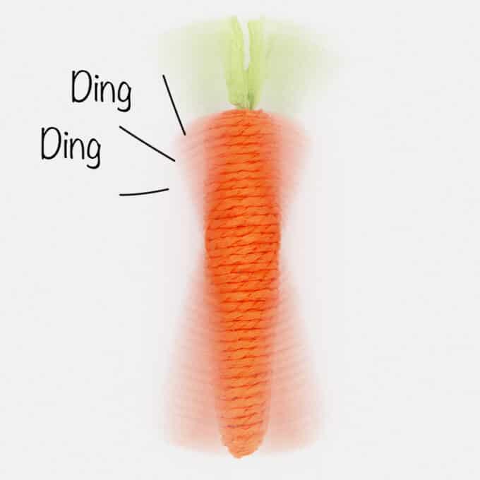 Jouet carotte en corde pour chat