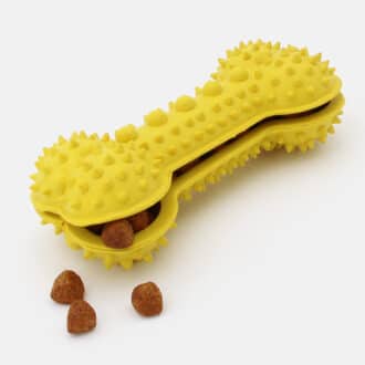 Jouet en caoutchouc pour chien distributrice de croquettes jouet anti-glouton