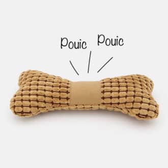 Os en tissu qui couine pour chien