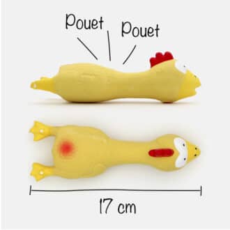 Jouet poulet en latex pour chien