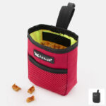 Pochette à friandises pour chien en forme de sac avec fermeture à scratch et mousqueton