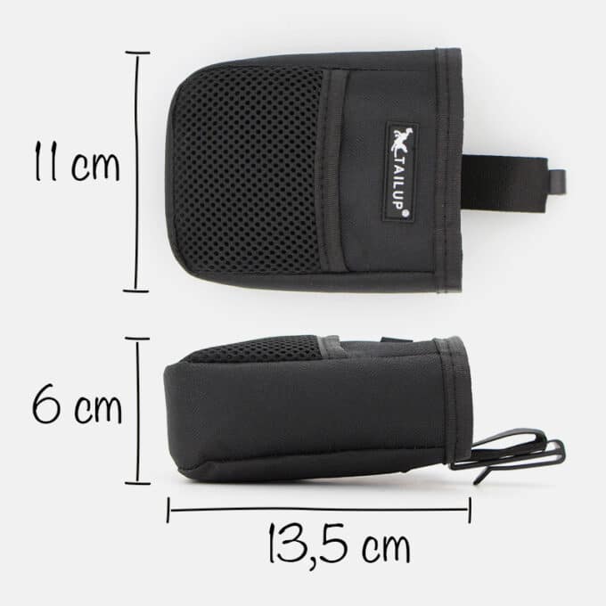 sac-pochette-friandises-chien-chat-tissu-fermeture-4 Pochette à friandises pour chien en forme de sac avec fermeture à scratch et mousqueton