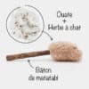 baton-stick-matatabi-cataire-peluche-herbe-chat Jouet constitué d'un bâton de matatabi et d'une tête d'ours en peluche