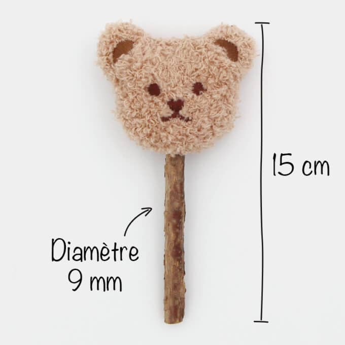 baton-stick-matatabi-cataire-peluche-herbe-chat-2 Jouet constitué d'un bâton de matatabi et d'une tête d'ours en peluche