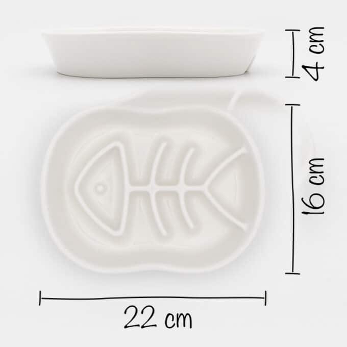 gamelle-anti-glouton-ceramique-poisson-chat-1 Gamelle anti-glouton en céramique pour chat avec arête de poisson