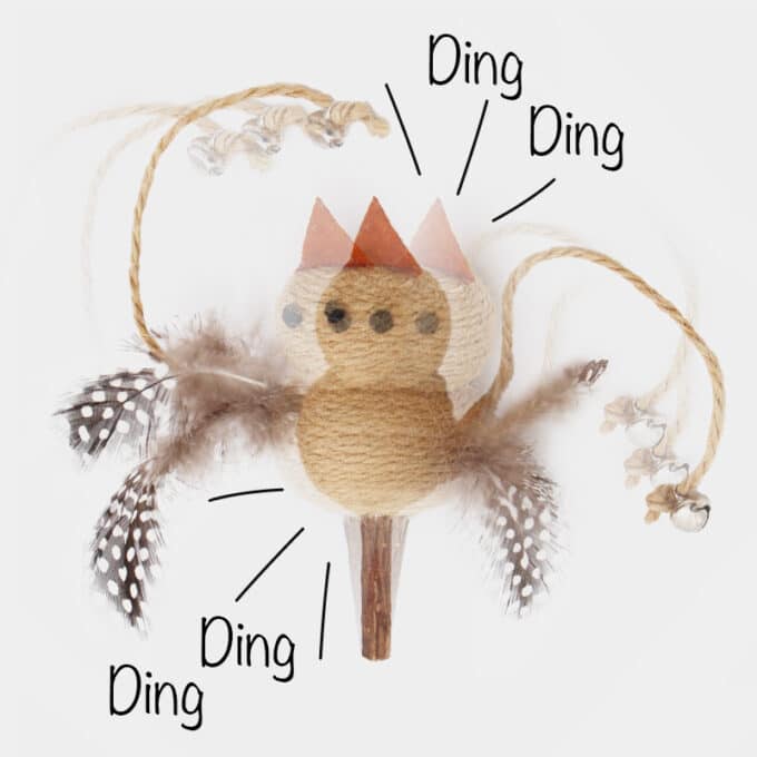 Jouet pour chat en corde avec des matières naturelles