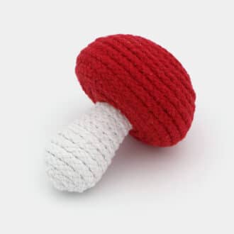 Jouet champignon en corde avec grelots pour chat