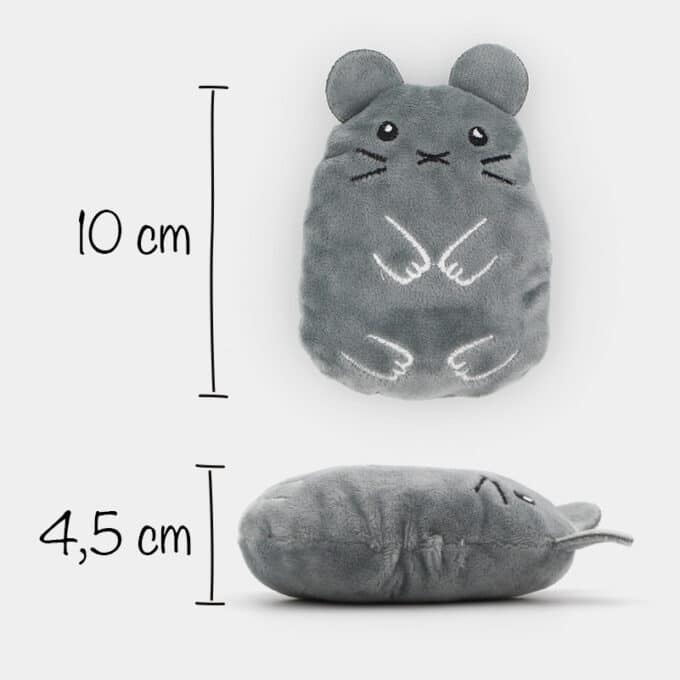 Peluche qui fait un bruit de papier froissé et avec une odeur de cataire herbe à chat