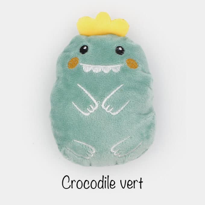 Peluche qui fait un bruit de papier froissé et avec une odeur de cataire herbe à chat