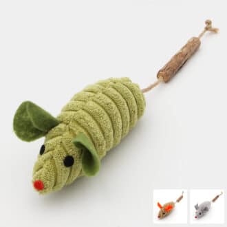Peluche souris pour chat à l'herbe à chat avec bâton de matatabi