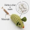 peluche-souris-matatabi-cataire-chat Peluche souris pour chat à l'herbe à chat avec bâton de matatabi