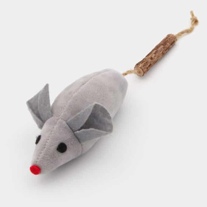 peluche-souris-matatabi-cataire-chat-2 Peluche souris pour chat à l'herbe à chat avec bâton de matatabi