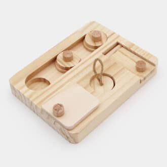 Jouet d'intelligence et interactif avec cachettes et recherche de nourriture pour chat