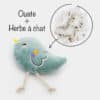 jouet coussin herbe à chat en peluche