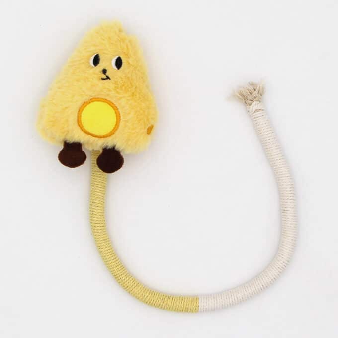 Peluche avec corde pour chat