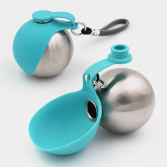 Gourde boule en acier inoxydable pour chien